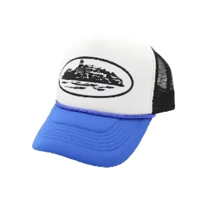 Corteiz Alcatraz Trucker Hat Black/Royal