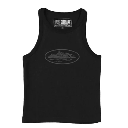 Corteiz Black Tank Top