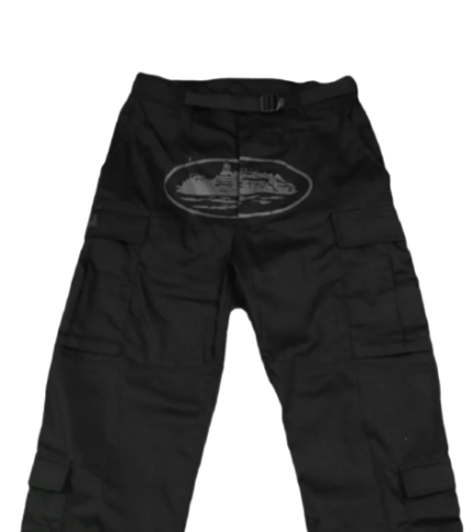 Corteiz Guerillaz Cargos Triple Black