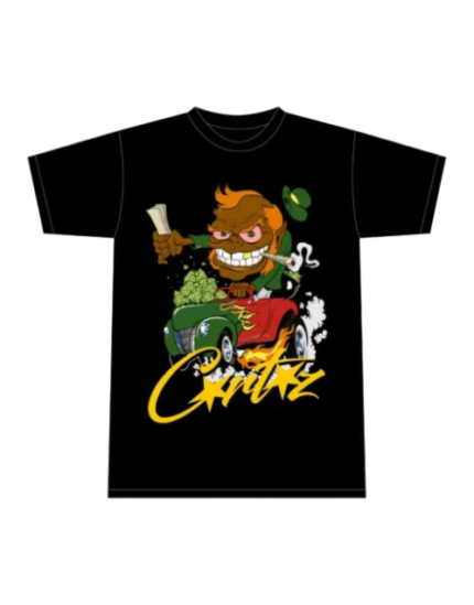 Corteiz Leprechaun 420 T shirt Black