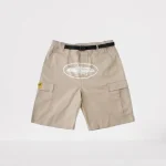 Corteiz Alcatraz Cargo Shorts Beige