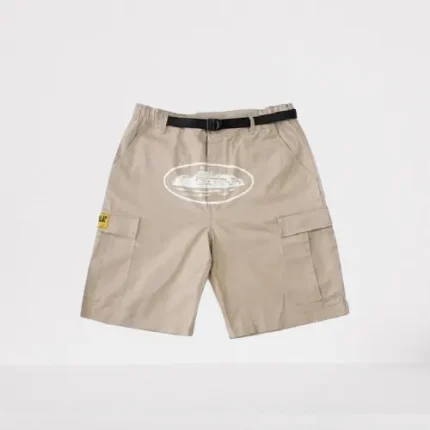 Corteiz Alcatraz Cargo Shorts Beige