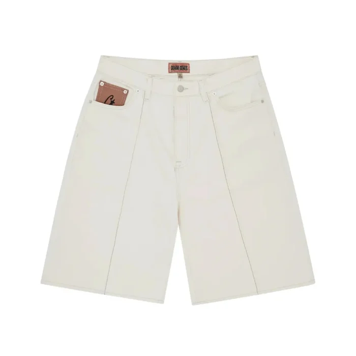 Corteiz C-star denim shorts natural
